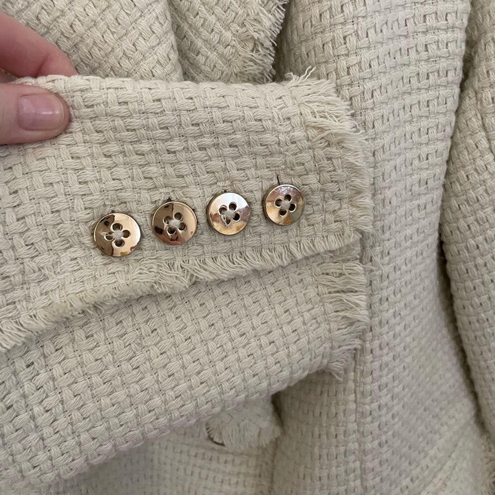 Gretchen Scott Cream Woven Blazer - Picture 6 of 10